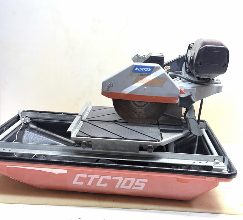 Norton Clipper CTC705 Electric Masonry Tile Brick Saw 7" Wet Saw w/ Pan