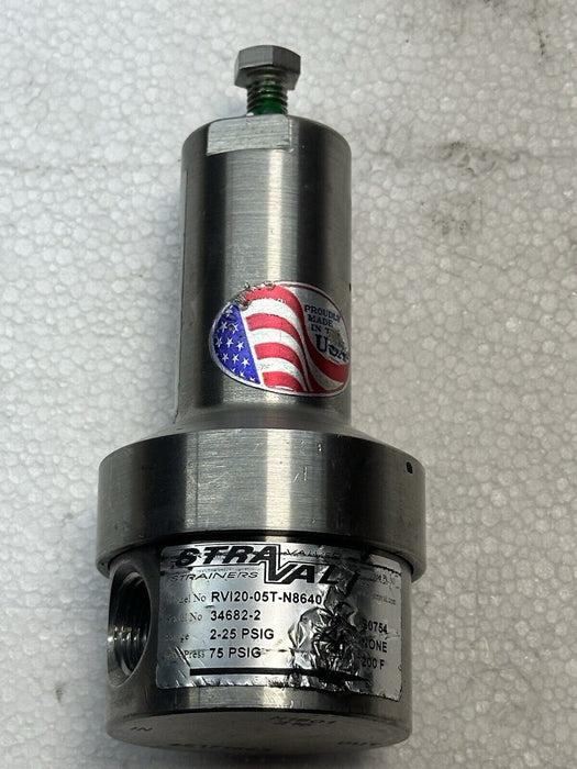 Straval Regulator RVI20-05T-N6840 range 2-25 psig 75 psi Max Inlet #2