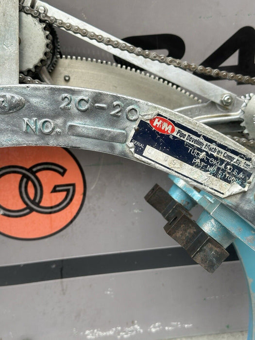 H&M 2C-20 Pipe Beveling Saddle Machine 12 - 20" + New Bridge , Torch Holder Dogs