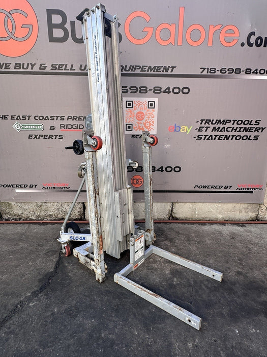 Genie SLC18 18' Superlift Material Lift Hoist Lift Duct Jack 650 lbs. TESTED BG1