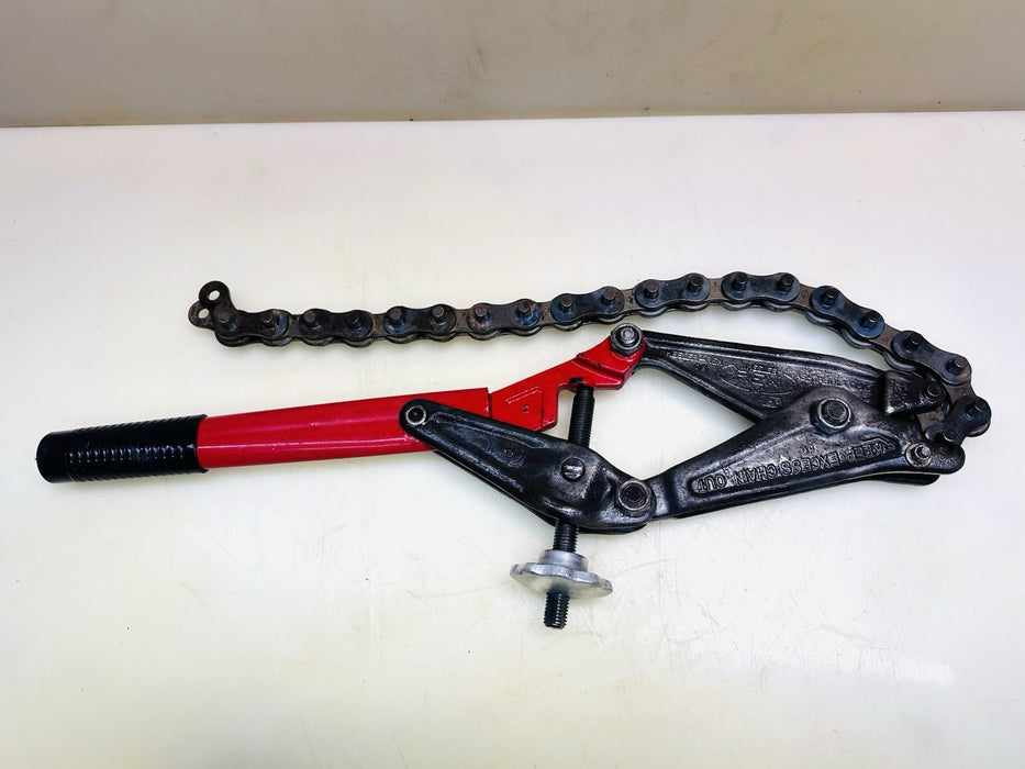 Wheeler Rex 4906 Ratchet Soil Pipe Cutter Chain - 1-1/2" to 6". Great Shape #1