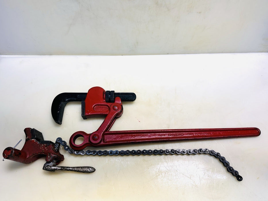 Ridgid Super Four Compound Leverage Pipe Wrench 36” Nice Shape