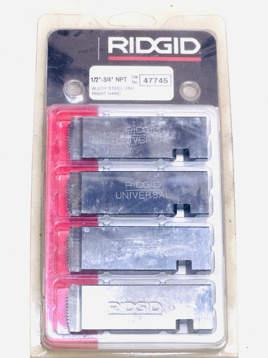 RIDGID 47745 1/2" to 3/4" - 14 NPT Universal Dies Alloy RH #3