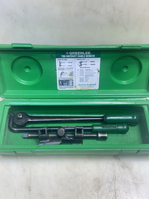 Greenlee 796 manual Cable Ratchet Bender Assembly with Ratchet Extension case #2