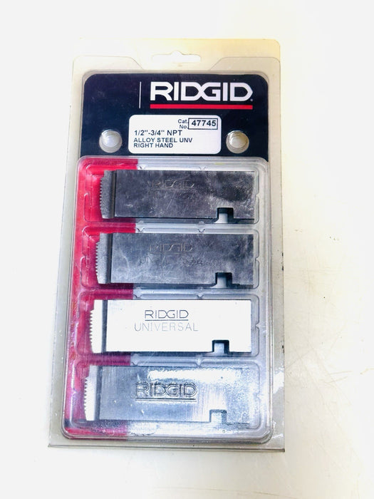 RIDGID 47745 1/2" to 3/4" - 14 NPT Universal Dies Alloy RH