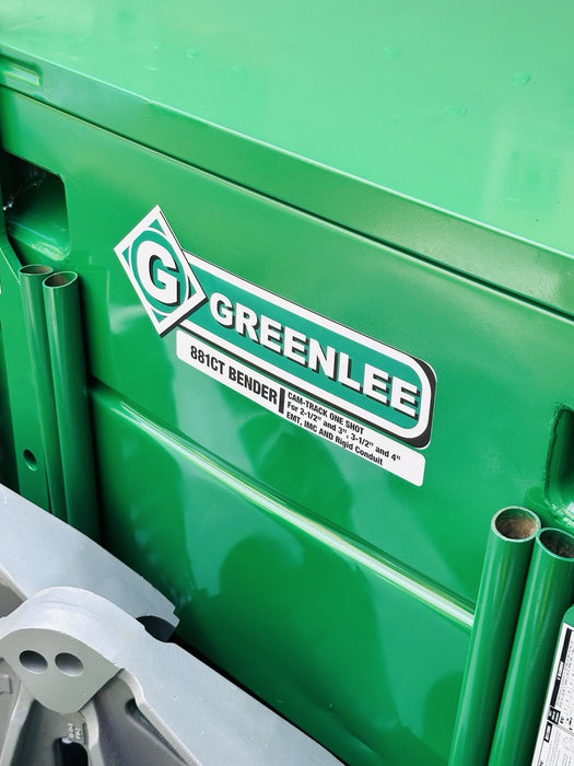 Greenlee 881CT Cam Track Bender 2.5”-4” Rigid EMT 960 Pump 1813 Table “WARRANTY”