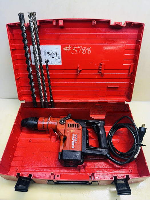 Hilti TE55 Corded 115V Rotary Hammer Drill W/ 4 Hilti Bits And Case