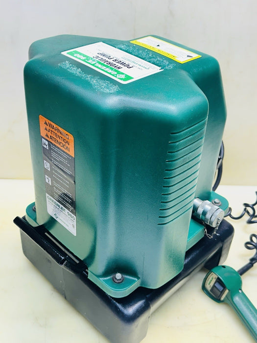 Greenlee 980 Hydraulic Power Pump 120 VAC 20 Amp 10k PSI For Pipe Bender Tested