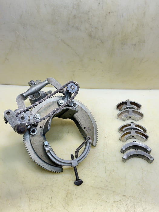Mathey Dearman Pipe Beveling Machine Model MS Beveler 1-1/2 to 4 W/ Inserts #V6