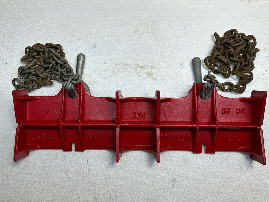JEWEL # 2D CAST IRON STRAIGHT PIPE WELDING VISE 8" - 16" CAPACITY 24” Vise #6
