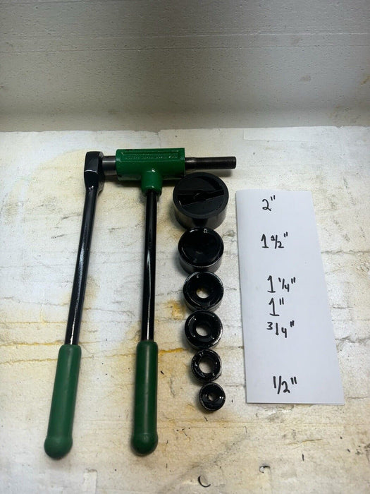 Greenlee Ratcheting Knockout Punch Driver Set 1/2" to 2" Conduit 1806 et2