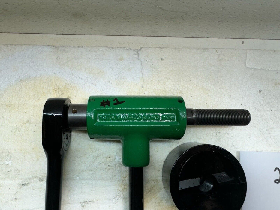 Greenlee Ratcheting Knockout Punch Driver Set 1/2" to 2" Conduit 1806 et2