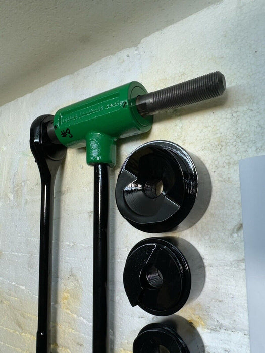 Greenlee Ratcheting Knockout Punch Driver Set 1/2" to 2" Conduit 1806
