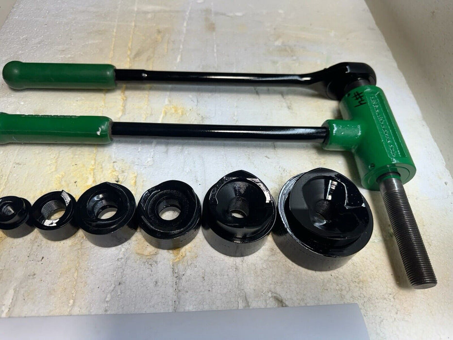 Greenlee Ratcheting Knockout Punch Driver Set 1/2" to 2" Conduit 1806 et