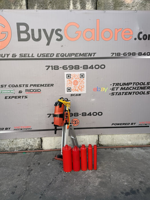 Hilti DD-200 DD200 Core Drill Rig with Core Bits Works Fine et61