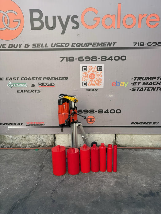 Hilti DD-250 DD200 Core Drill Rig with Core Bits Works Fine et2