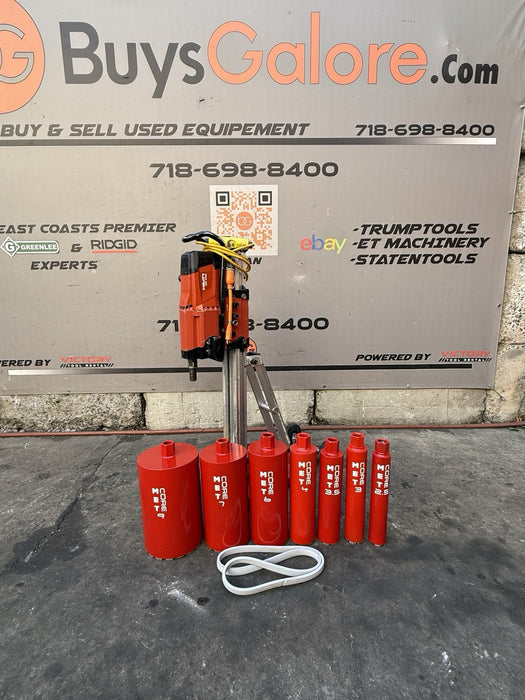 Hilti DD-250 DD200 Core Drill Rig with Core Bits Works Fine