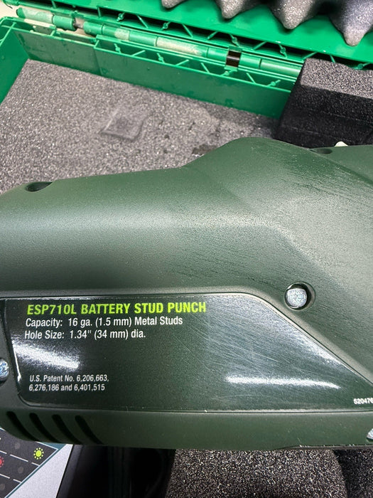 Greenlee ESP710L11 1-11/32 Cordless Structural Punch Kit 18V Li-Ion Stud Punch