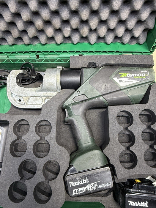 Greenlee Gator EK1240LX 12 Ton Cordless Battery Hydraulic Crimper w/ Batteries