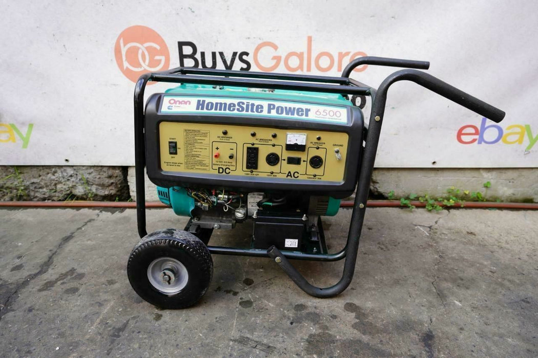 Onan HomeSite Power 6500 Watts Generator Honda Motor Electric Start Runs Great