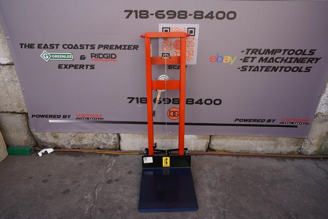 Wesco WPL-54-2222 Hydraulic Lift Stacker 750LBS New Condition.