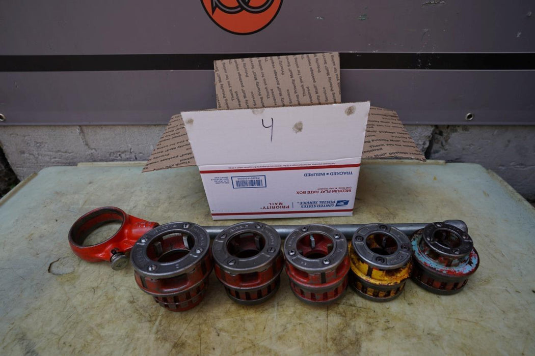 Ridgid 12R Die Set Pipe Threader 3/4 to 2 inch 300 700 Works Great #4