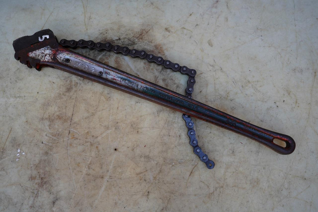 Ridgid C-24 Chain Pipe wrench Fine Working Condition #5