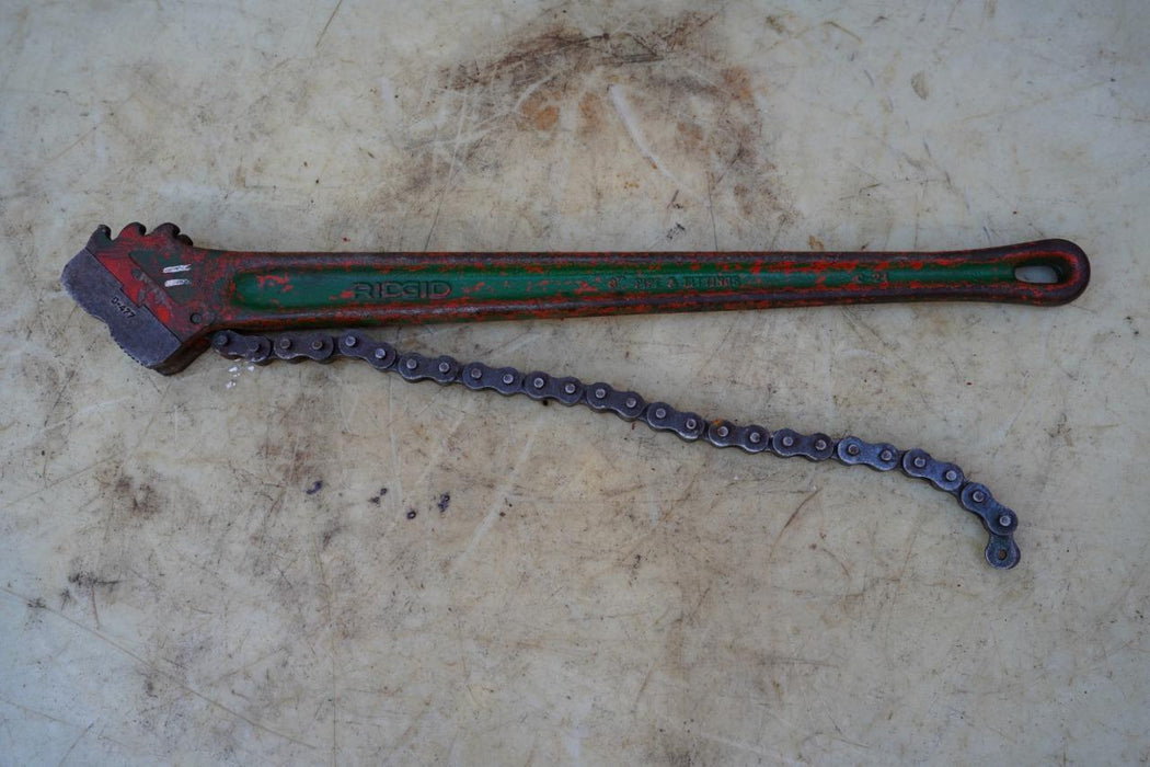 Ridgid C-24 Chain Pipe wrench Fine Working Condition #11