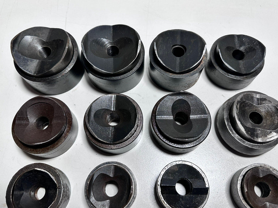 Lot of 12 Greenlee Assorted  O.D. Diameter Knockout Punch Die Set