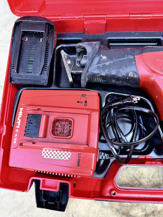 Hilti WSR 36A Cordless Reciprocating Saw + (2) 36v Batteries And Charger