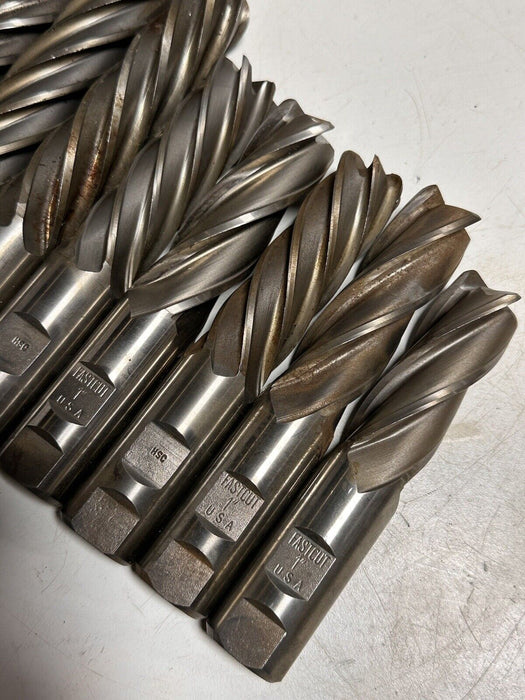 LOT OF 10 ASSORTED END MILLS  1” X 3” X 5-1/4” And Bigger Made In USA