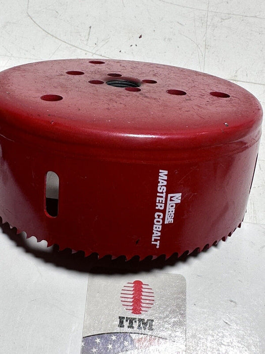 ITM MORSE Bi-Metal Hole Saws & Starrett Arbor Pilot Drill - 7pc Lot 3 1/2” , 5”