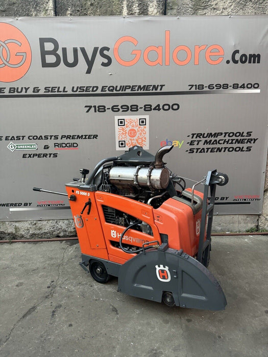 Husqvarna FS-5000D Walk Behind Concrete Saw 2018 Model only 416 Hours ( VIDEO )