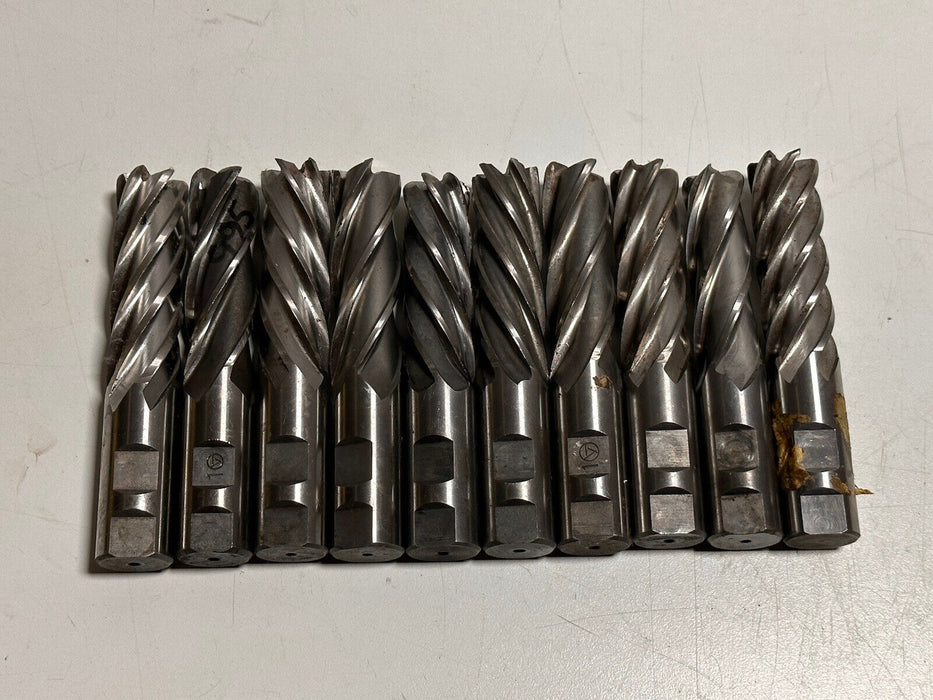 LOT OF 10 ASSORTED END MILLS  1” X 3” X 5-1/2”  Made In USA And Japan