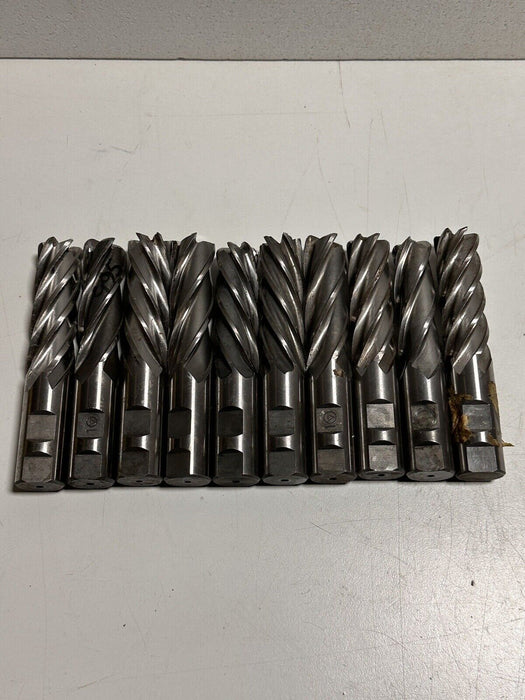 LOT OF 10 ASSORTED END MILLS  1” X 3” X 5-1/2”  Made In USA And Japan
