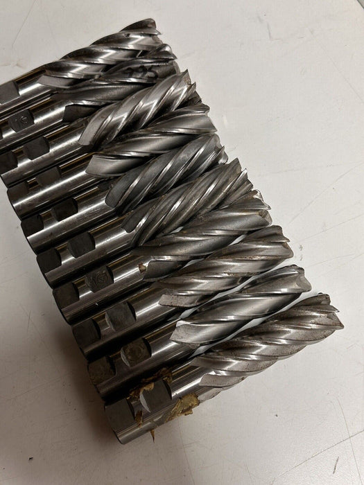 LOT OF 10 ASSORTED END MILLS  1” X 3” X 5-1/2”  Made In USA And Japan