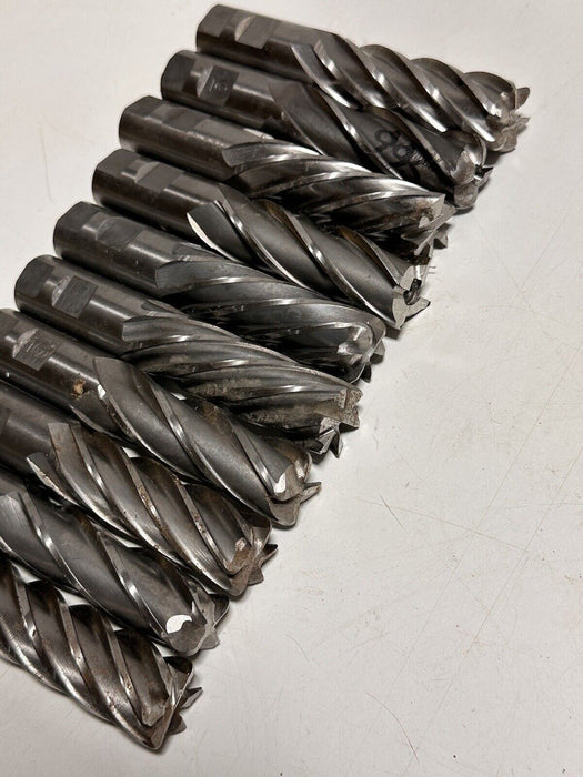 LOT OF 10 ASSORTED END MILLS  1” X 3” X 5-1/2”  Made In USA And Japan