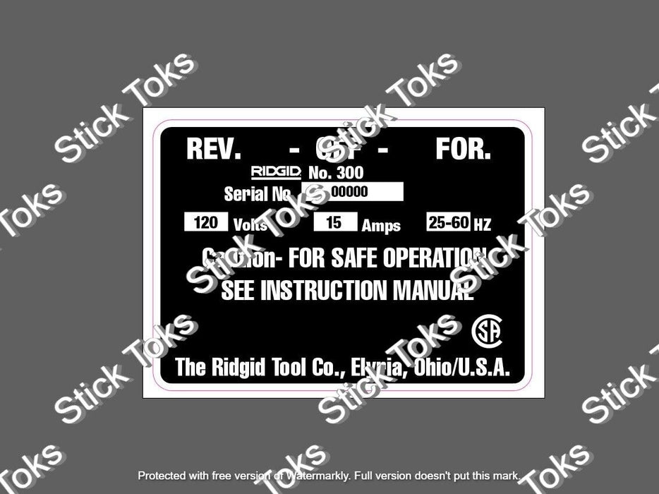 Greenlee 777 Frame Decals Set Replacement Replica