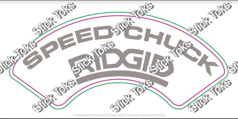 Ridgid 300-535-1224-1822 speed Chuck Replica Decal X3