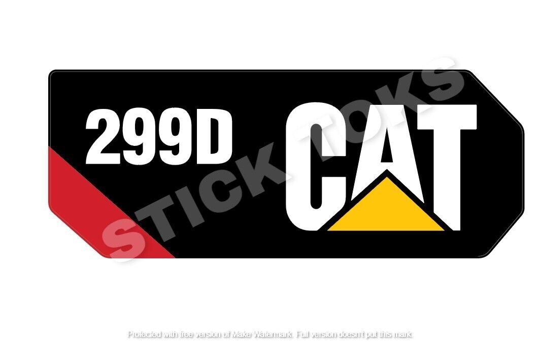 LARGE Replica Cat 299D Side Decals Set of 2 inverse decals