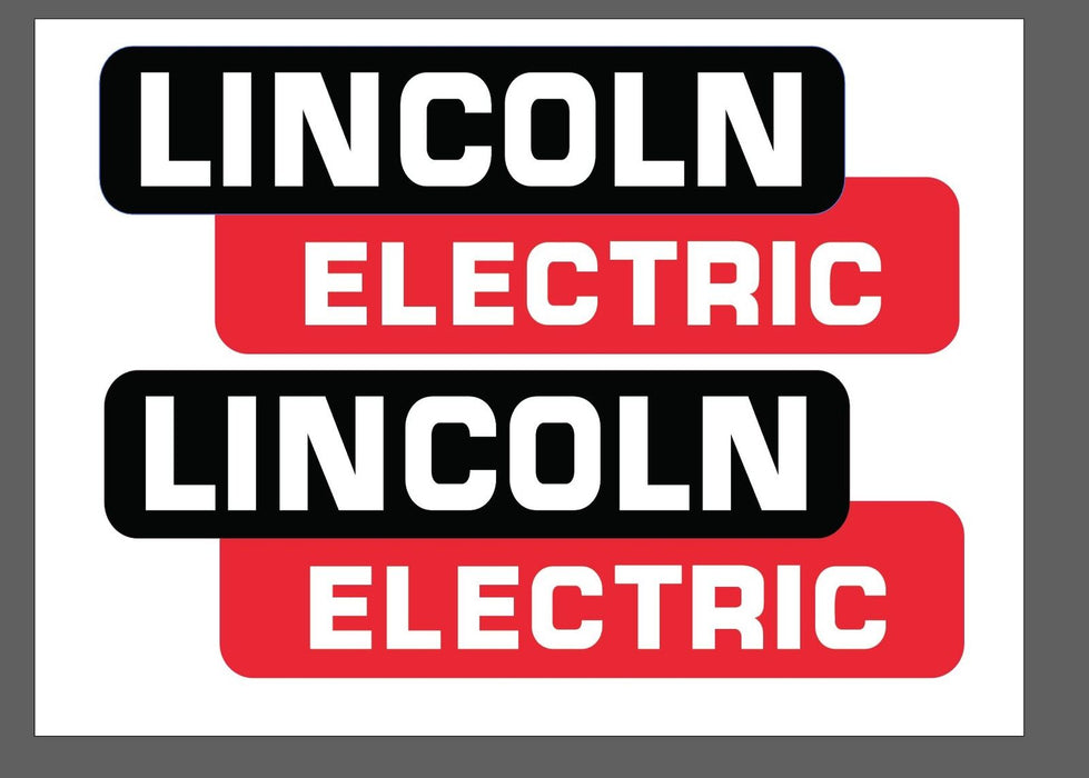 Lincoln Electric Decal Kit X2 Replacement Replica Logo 9"x3"