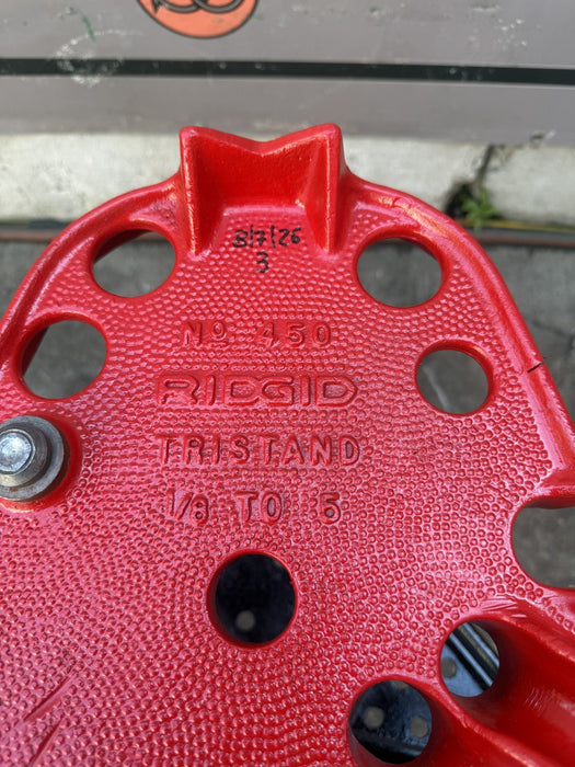 Ridgid 450 1/8 to 5 inch Tripod Pipe Vise for Ridgid Pipe Great Shape #3 8/7/26