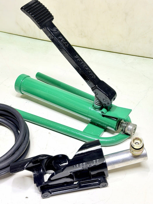 Greenlee 800 Hydraulic Cable Bender w/ 1725 Hydraulic Foot Pump, Hose, Excellent