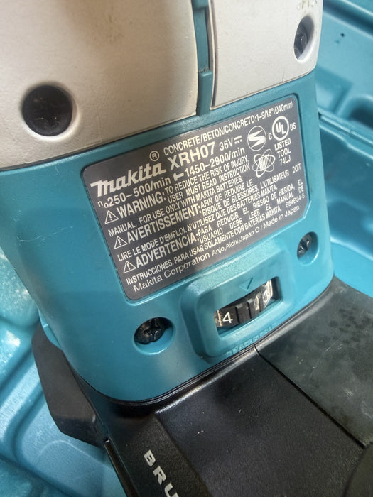 NEW Makita XRH07 36V 2X 18V LXT AVT Rotary Hammer Ground Rod Driver SDS MAX