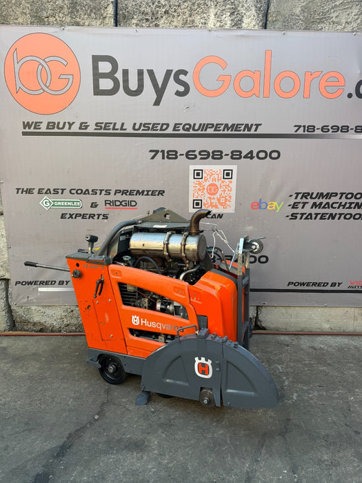 2016 Husqvarna FS-5000D Walk Behind Concrete Saw 26" Working Great VIDEO 421HRS