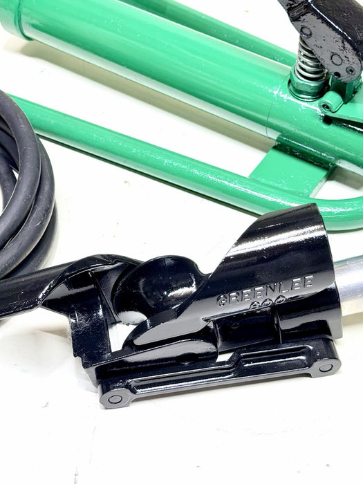 Greenlee 800 Hydraulic Cable Bender w/ 1725 Hydraulic Foot Pump, Hose, Excellent