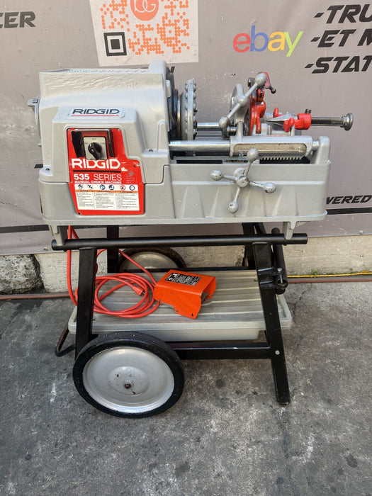 Ridgid 535 Pipe Threader 1/2" to 2" Pipe Threading Machine 811 Die Head. Great.