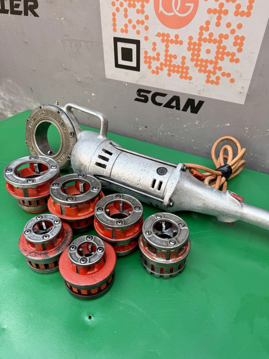 Ridgid 700 Pipe Threader Threading Machine & 12R Die Set 1/2” - 2” Excellent #4