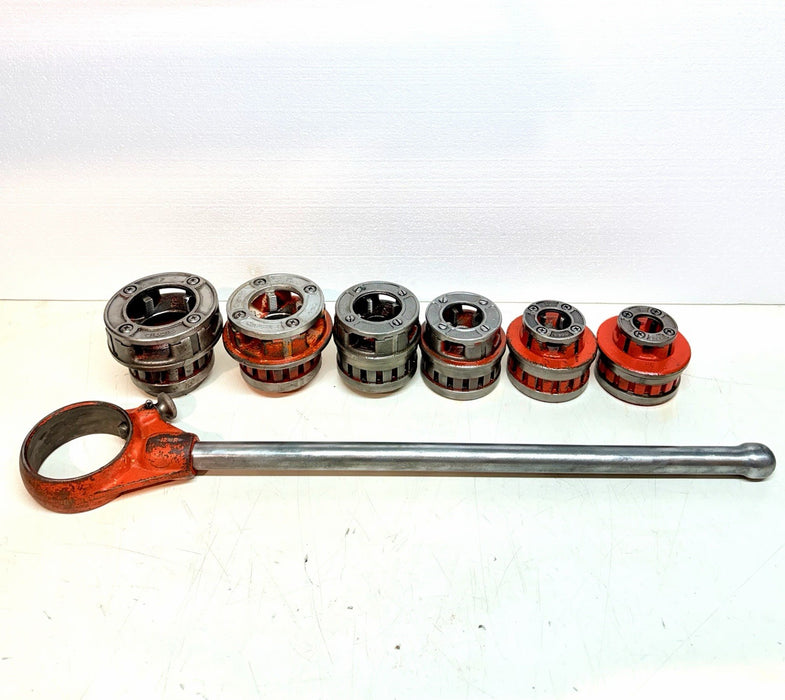Ridgid 12-R Pipe Threader Die Head Set & Ratchet Head 12R  1/2" - 2" Dies #BG1
