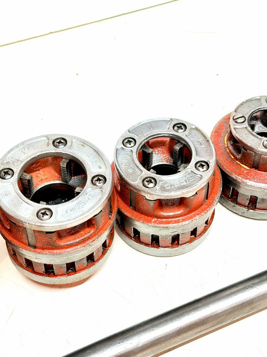 Ridgid 12-R Pipe Threader Die Head Set & Ratchet Head 12R  1/2" - 2" Dies #BG4